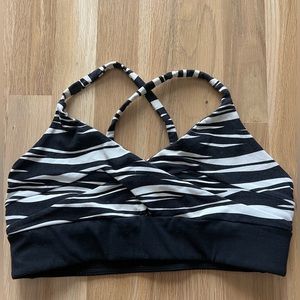 Splits59 Zebra print sports bra size M